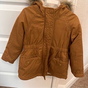 Old Navy Kids Tan Hooded Puffer Jacket